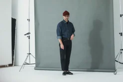 Drapeau Noir Jean Selvedge - Tapered Fit Noir Clearance