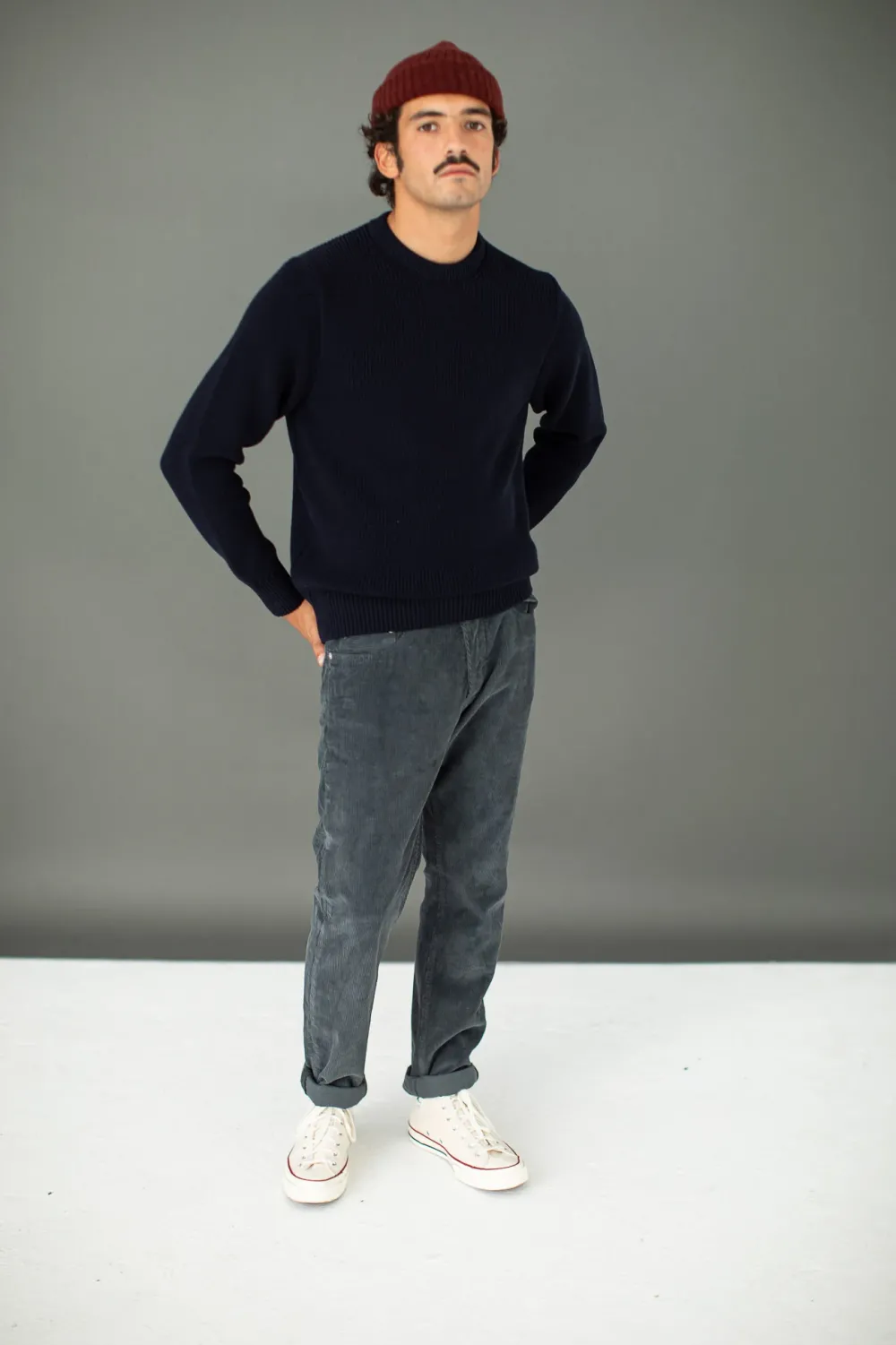 Drapeau Noir Jean Velours Gris Sale
