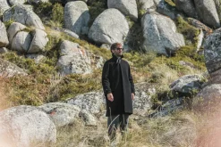 Drapeau Noir Manteau Balmaccan Laine & Cachemire Noir Best