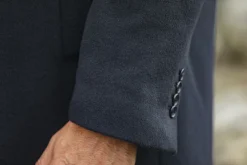 Drapeau Noir Manteau Long Laine & Cachemire Navy Discount