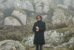 Drapeau Noir Manteau Long Laine & Cachemire Noir Black Shop