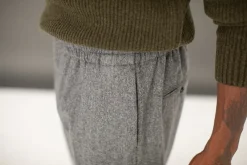 Drapeau Noir Pantalon Elegant Flanelle clair Gris Shop