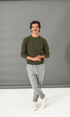 Drapeau Noir Pantalon Elegant Flanelle Gris Clair Light Grey Sale