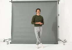 Drapeau Noir Pantalon Elegant Flanelle Gris Clair Light Grey Sale
