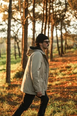 Drapeau Noir Parka Classique Imperméable Beige Flash Sale