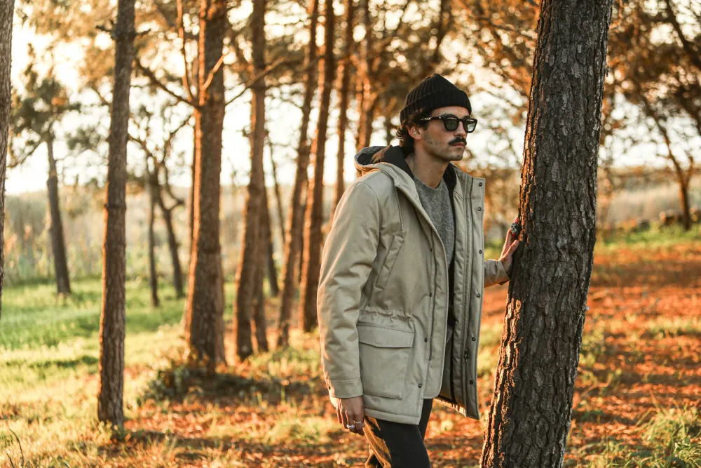 Drapeau Noir Parka Classique Imperméable Beige Flash Sale
