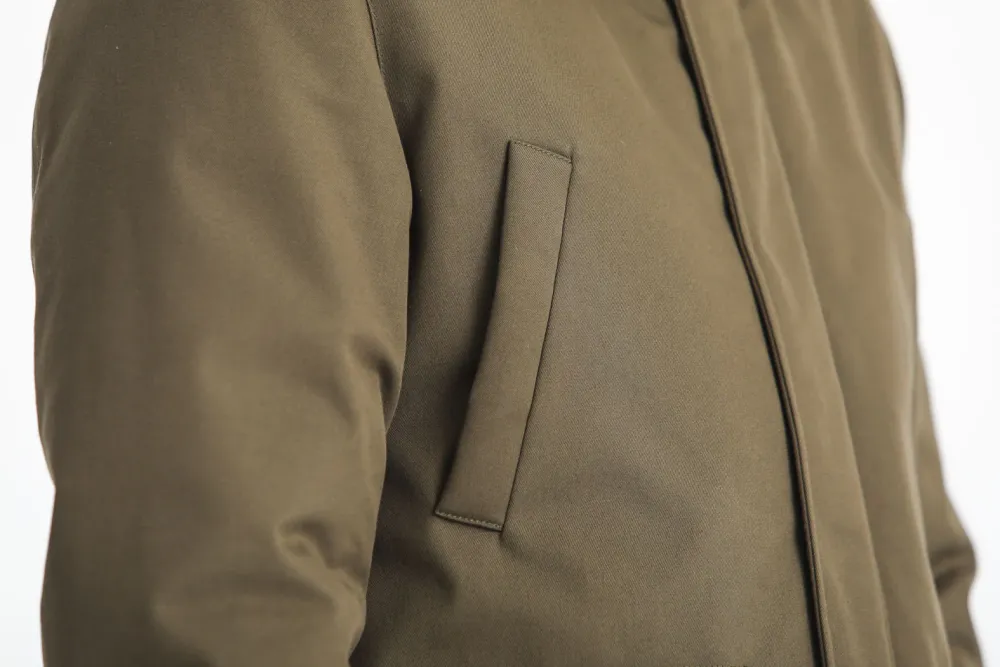 Drapeau Noir Parka Classique Imperméable Khaki Discount