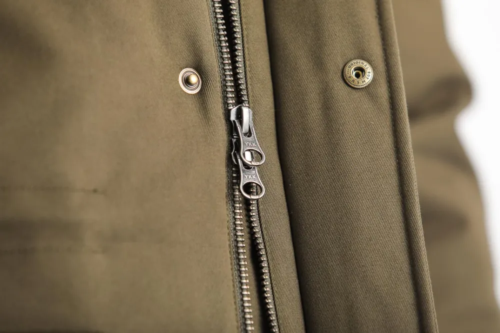 Drapeau Noir Parka Classique Imperméable Khaki Discount