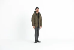 Drapeau Noir Parka Classique Imperméable Khaki Discount