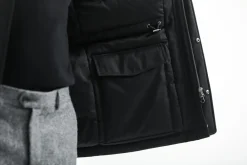 Drapeau Noir Parka Classique Imperméable e Noir Store