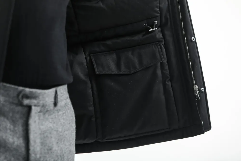Drapeau Noir Parka Classique Imperméable e Noir Store