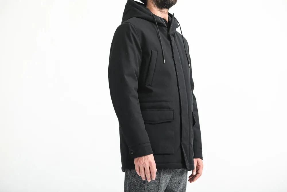Drapeau Noir Parka Classique Imperméable e Noir Store