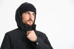 Drapeau Noir Parka Classique Imperméable Marine Navy Best