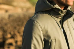 Drapeau Noir Parka Classique Imperméable Khaki Clair Kaki Clair Discount