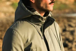 Drapeau Noir Parka Classique Imperméable Khaki Clair Kaki Clair Discount