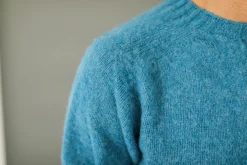 Drapeau Noir Pull Shetland "Shaggy" Bleu Blue Best