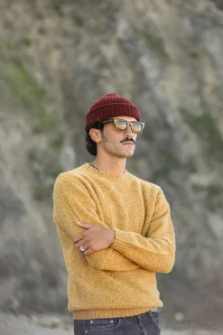 Drapeau Noir Pull Shetland "Shaggy" Cumin Store
