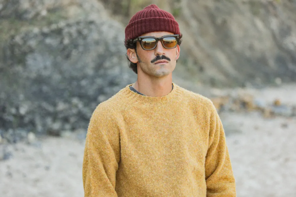 Drapeau Noir Pull Shetland "Shaggy" Cumin Store