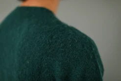 Drapeau Noir Pull Shetland "Shaggy" Vert Forêt Dark Green Fashion