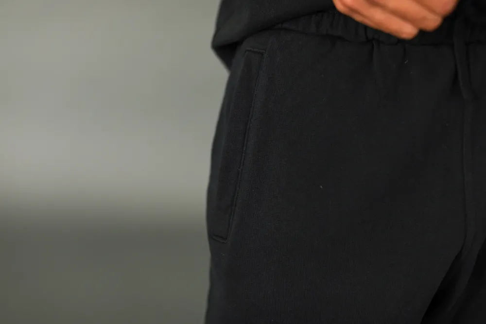 Drapeau Noir Short Molleton Vintage Noir Best Sale