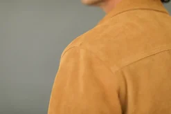Drapeau Noir Surchemise Cuir Suédé Camel Clearance