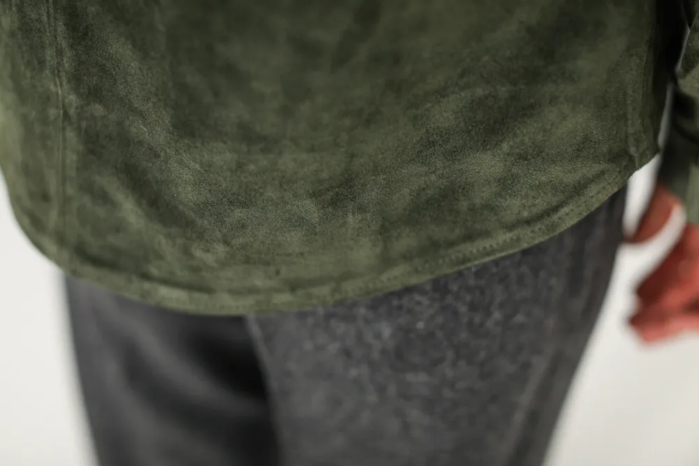 Drapeau Noir Surchemise Cuir Suédé Forêt Vert Best