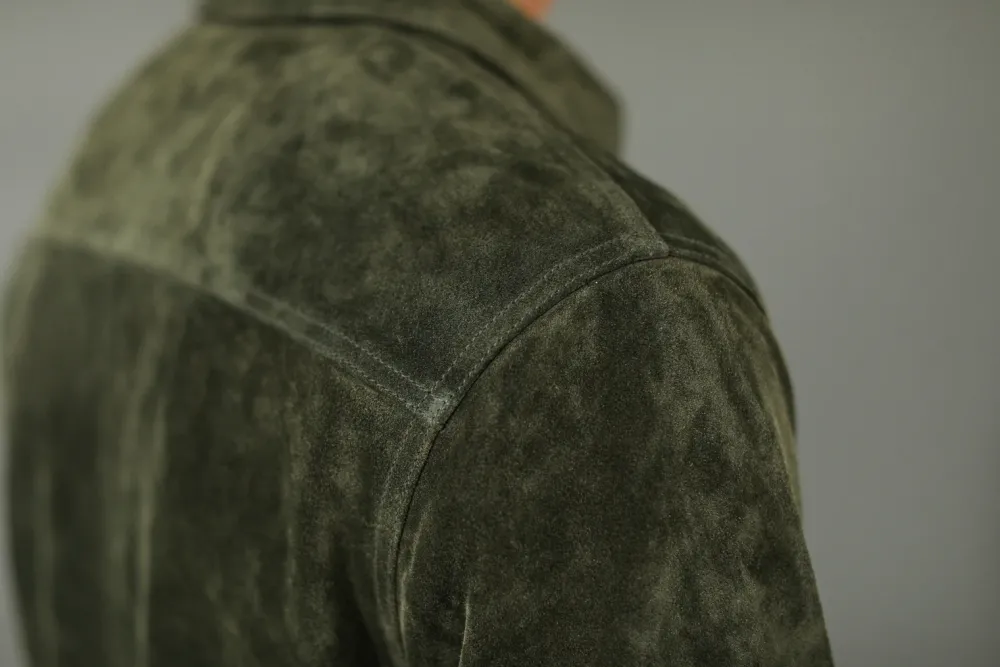 Drapeau Noir Surchemise Cuir Suédé Forêt Vert Best