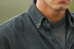 Drapeau Noir Surchemise Denim Black - Modern Fit Blackstonewashed Outlet