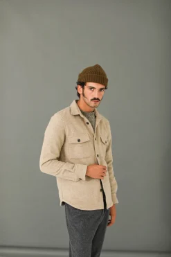 Drapeau Noir Surchemise Laine Lambswool - New Fit Crème Fashion
