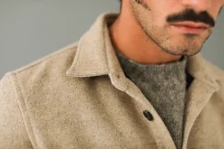 Drapeau Noir Surchemise Laine Lambswool - New Fit Crème Fashion