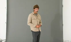 Drapeau Noir Surchemise Laine Lambswool - New Fit Crème Fashion