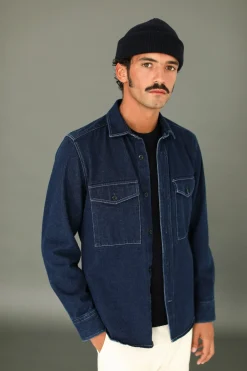 Drapeau Noir Surchemise Militaire Denim Indigo Sale