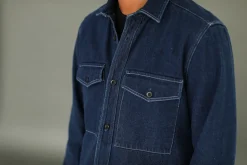 Drapeau Noir Surchemise Militaire Denim Indigo Sale
