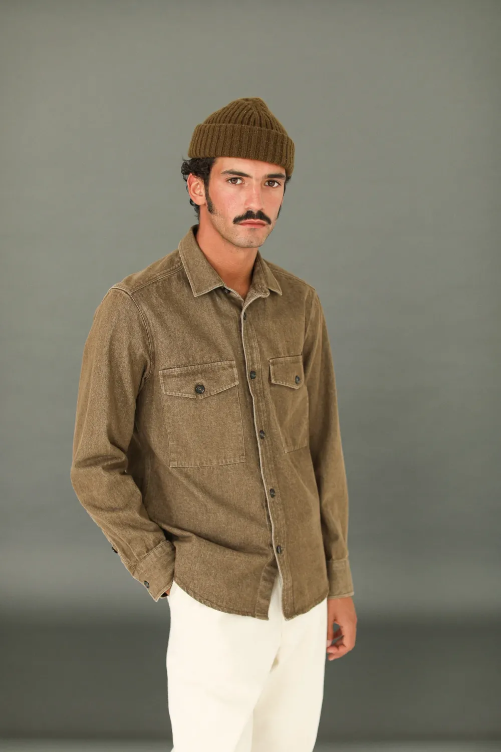 Drapeau Noir Surchemise Militaire Denim Camel Shop