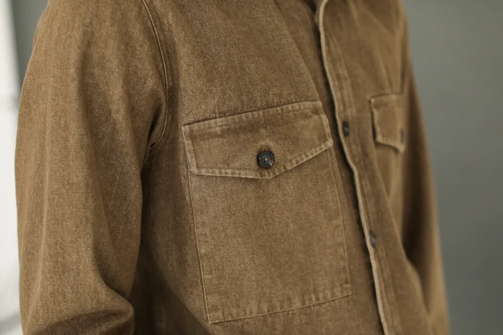 Drapeau Noir Surchemise Militaire Denim Camel Shop