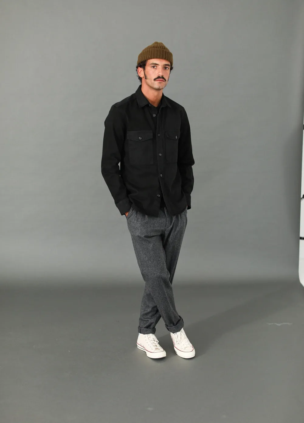 Drapeau Noir Surchemise Militaire Denim Noir Black Online