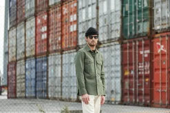 Drapeau Noir Surchemise Militaire Twill Olive Dark Olive Clearance