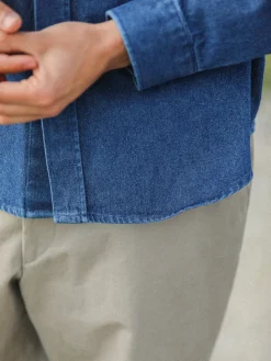 Drapeau Noir Surchemise Military Denim - Modern Fit Stonewashed Flash Sale