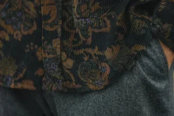 Drapeau Noir Surchemise Velours Japan Paisley - New Modern Fit Navy Online