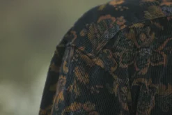 Drapeau Noir Surchemise Velours Japan Paisley - New Modern Fit Navy Online