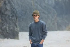 Drapeau Noir Sweatshirt Confort Acid Wash Noir Sale