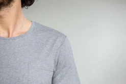 Drapeau Noir Tee-shirt Pocket Gris Grey Fashion