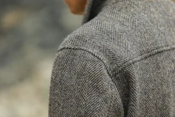 Drapeau Noir Veste Aviator Laine Chevrons Brown Sale