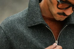 Drapeau Noir Veste Aviator Laine Chevrons Khaki Cheap