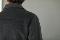 Drapeau Noir Veste Laine & Cachemire e Gris Outlet