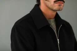 Drapeau Noir Veste Laine & Cachemire e Noir Hot