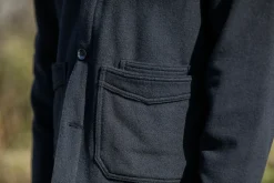 Drapeau Noir Veste Worker Laine & Cachemire Navy Clearance