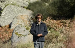 Drapeau Noir Veste Worker Laine & Cachemire Navy Clearance