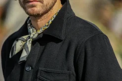 Drapeau Noir Veste Worker Laine & Cachemire e Noir Shop