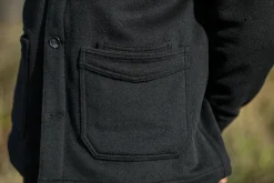 Drapeau Noir Veste Worker Laine & Cachemire e Noir Shop